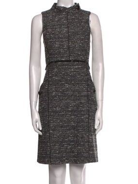 Proenza Schouler Tweed Mock Neck Dress 8 eight medium Sleeveless Shift dress